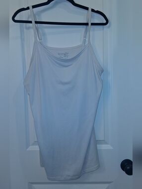 Terra & Sky White Adjustable-Strap Camisole